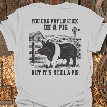 Printify T-Shirt Ice Grey / S Still A Pig Tee