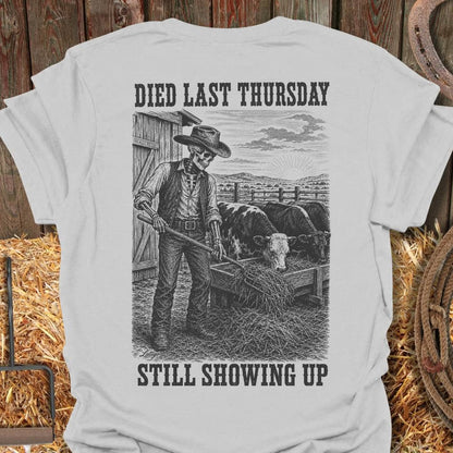 Printify T-Shirt Ice Grey / S Still Showing Up Tee