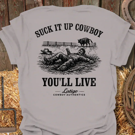 Printify T-Shirt Ice Grey / S Suck It Up Tee