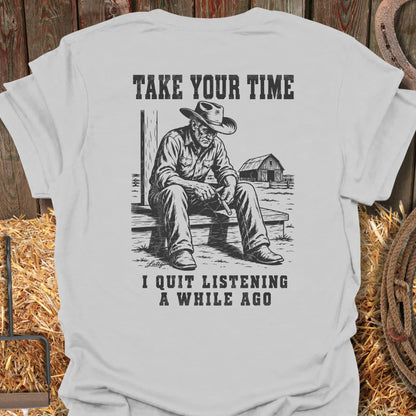 Printify T-Shirt Ice Grey / S Take Your Time Tee