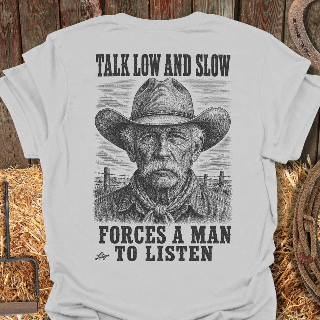 Printify T-Shirt Ice Grey / S Talk Low Tee