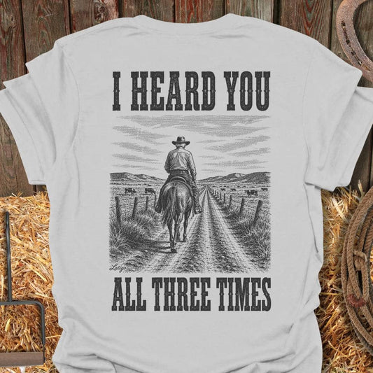 Printify T-Shirt Ice Grey / S Three Times Tee