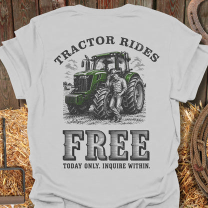Printify T-Shirt Ice Grey / S Tractor Rides Tee