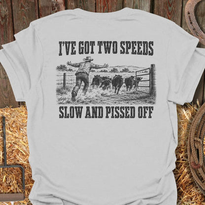 Printify T-Shirt Ice Grey / S Two Speeds Tee