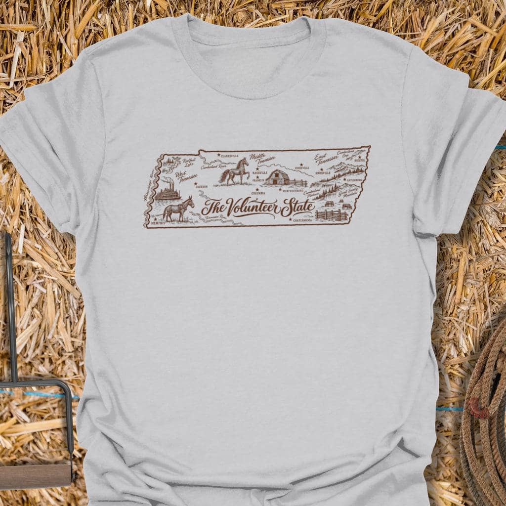 Printify T-Shirt Ice Grey / S Volunteer State Tee
