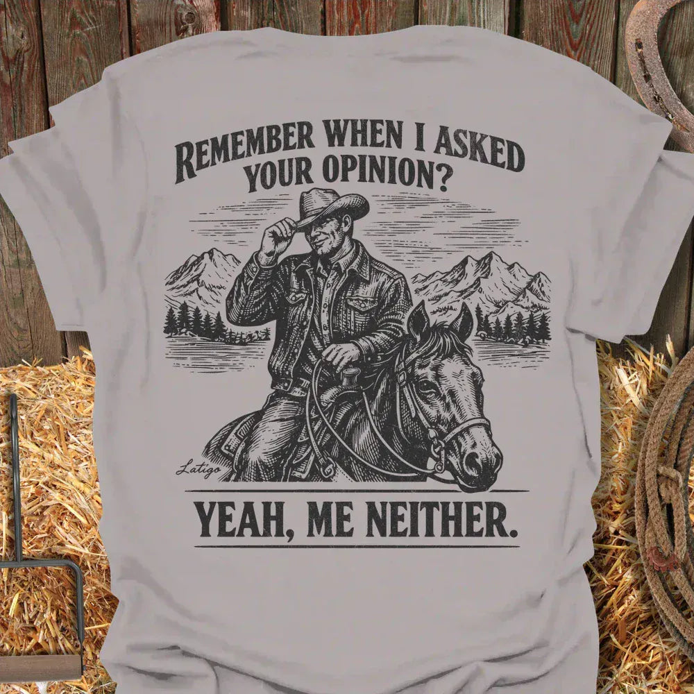 Printify T-Shirt Ice Grey / S Your Opinion Tee