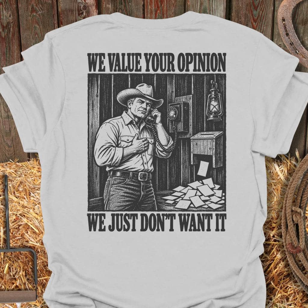 Printify T-Shirt Ice Grey / S Your Opinion Tee