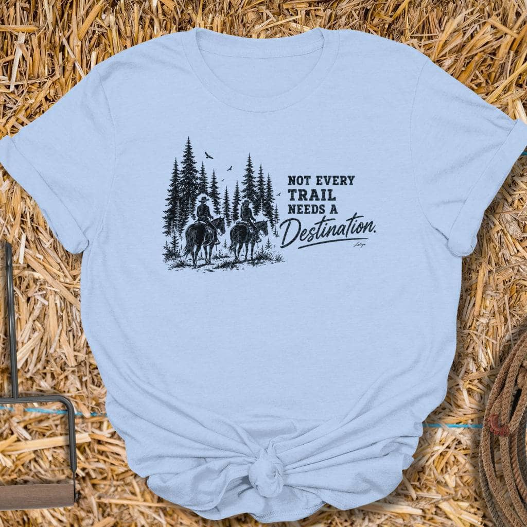 Printify T-Shirt Light Blue / L No Destination Tee