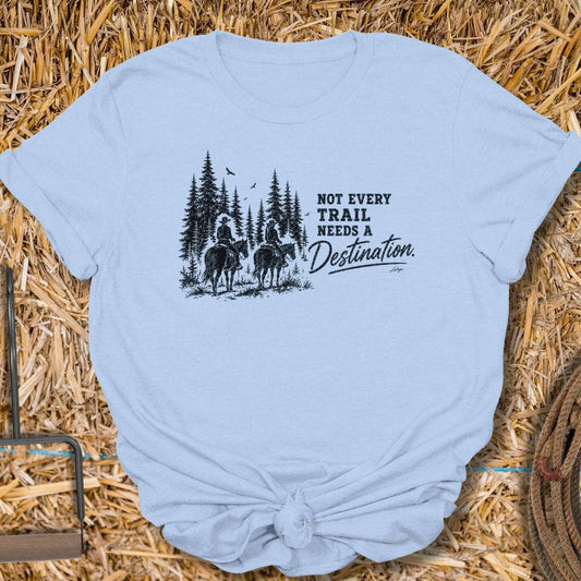 Printify T-Shirt Light Blue / L No Destination Tee