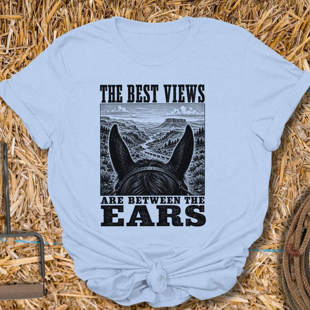 Printify T-Shirt Light Blue / S Between The Ears Tee