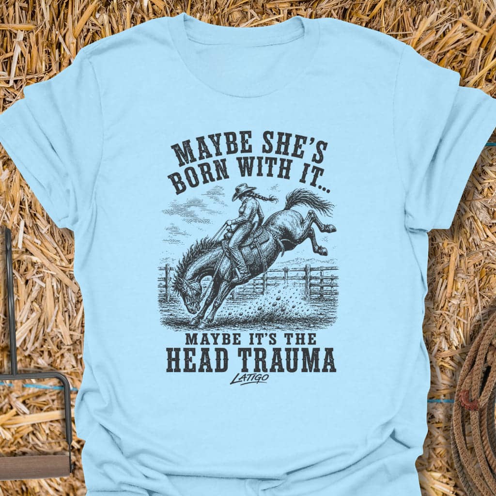 Printify T-Shirt Light Blue / S Born With It Tee