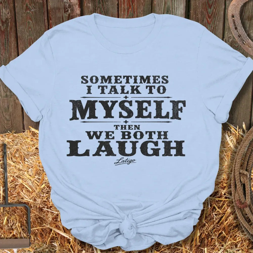 Printify T-Shirt Light Blue / S Both Laugh Tee