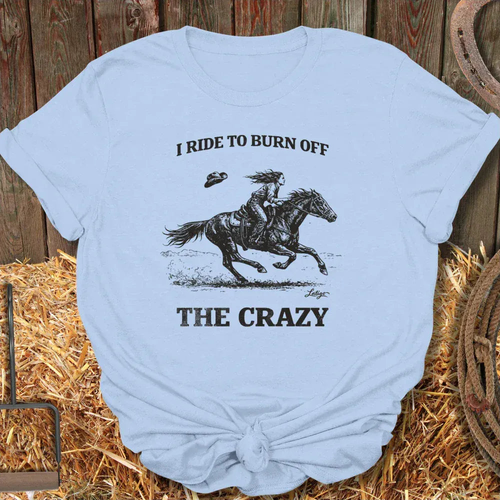 Printify T-Shirt Light Blue / S Burn Crazy Tee