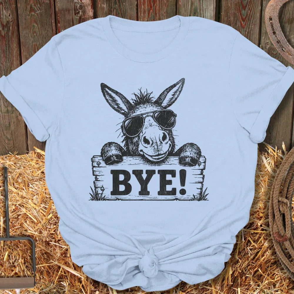 Printify T-Shirt Light Blue / S Bye Tee