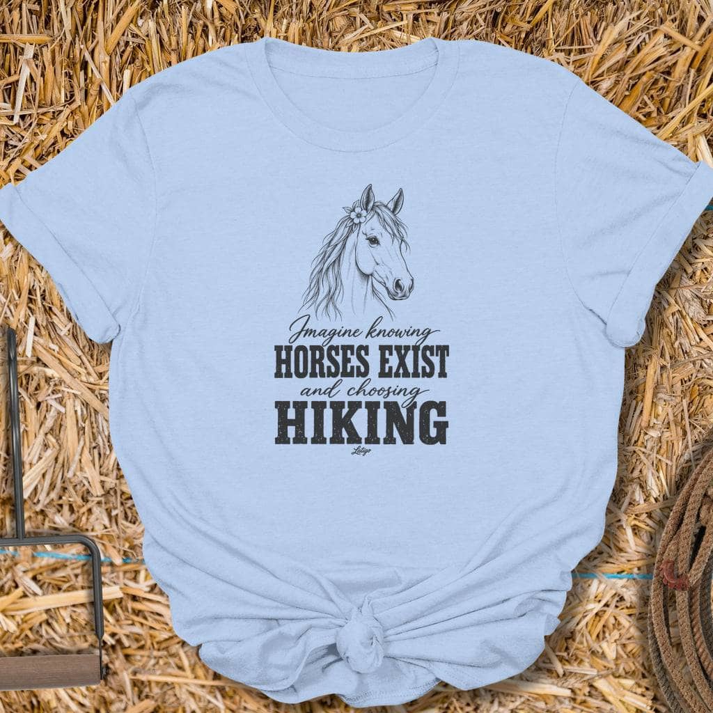 Printify T-Shirt Light Blue / S Choosing Hiking Tee