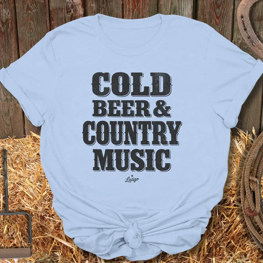 Printify T-Shirt Light Blue / S Cold Beer Tee