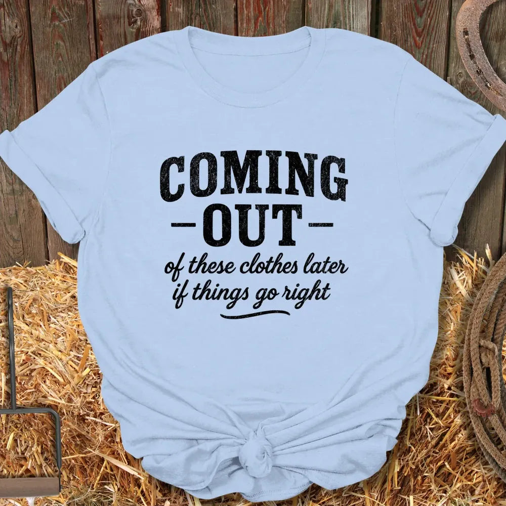 Printify T-Shirt Light Blue / S Coming Out Tee