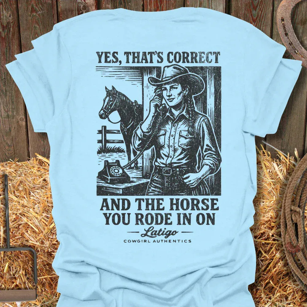 Printify T-Shirt Light Blue / S Correct Cowgirl Tee