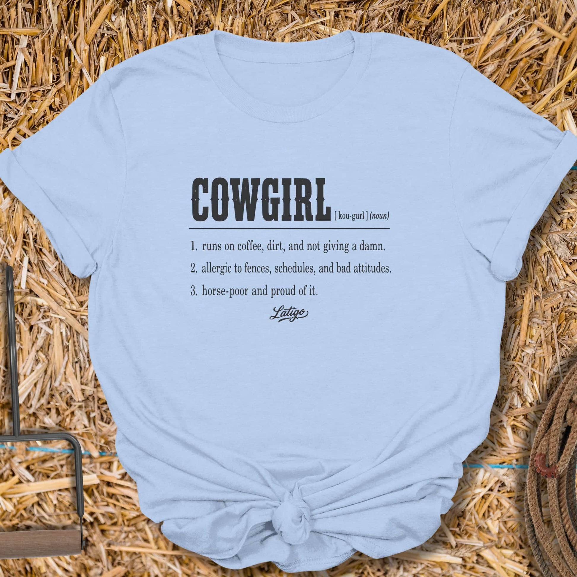 Printify T-Shirt Light Blue / S Cowgirl Tee