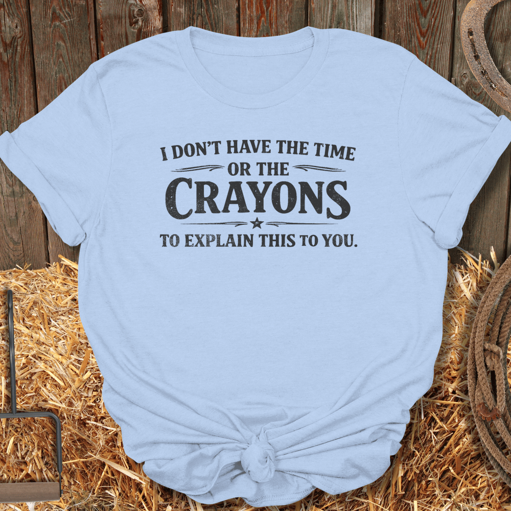 Printify T-Shirt Light Blue / S Crayons Tee