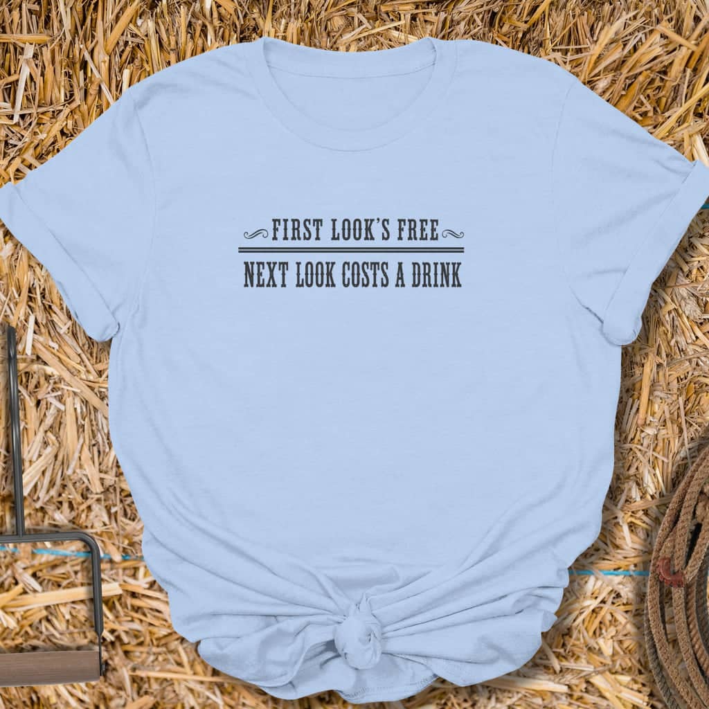 Printify T-Shirt Light Blue / S First Look's Free Tee