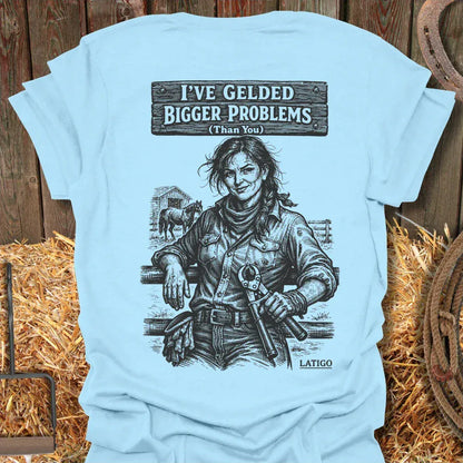 Printify T-Shirt Light Blue / S Gelded Problems Tee