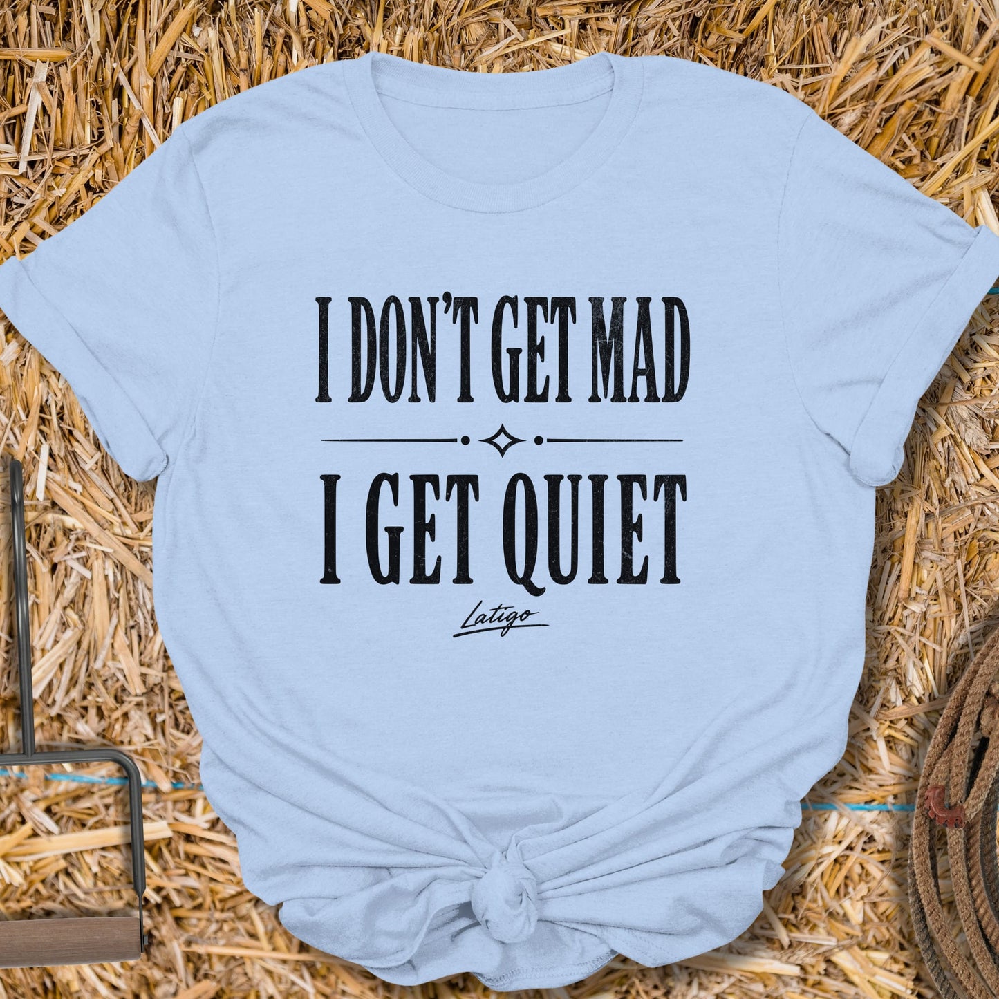 Printify T-Shirt Light Blue / S Get Mad Tee
