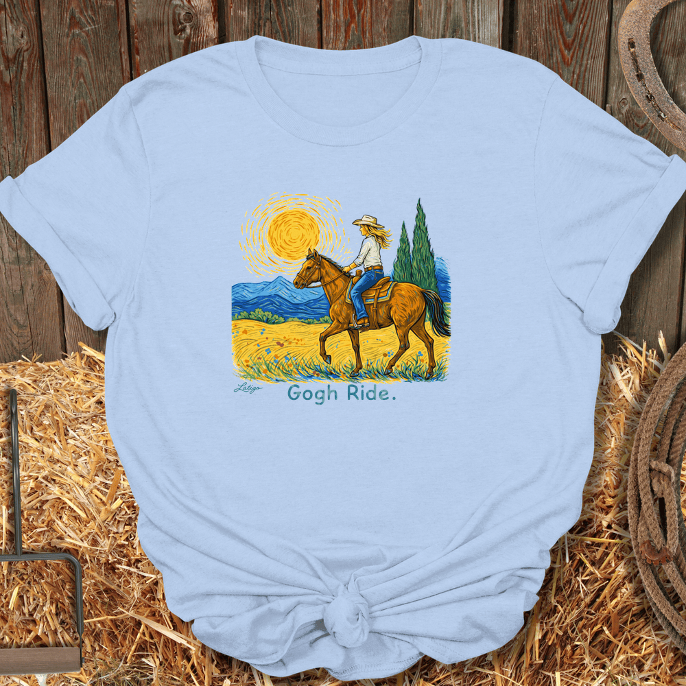 Printify T-Shirt Light Blue / S Gogh Ride Tee