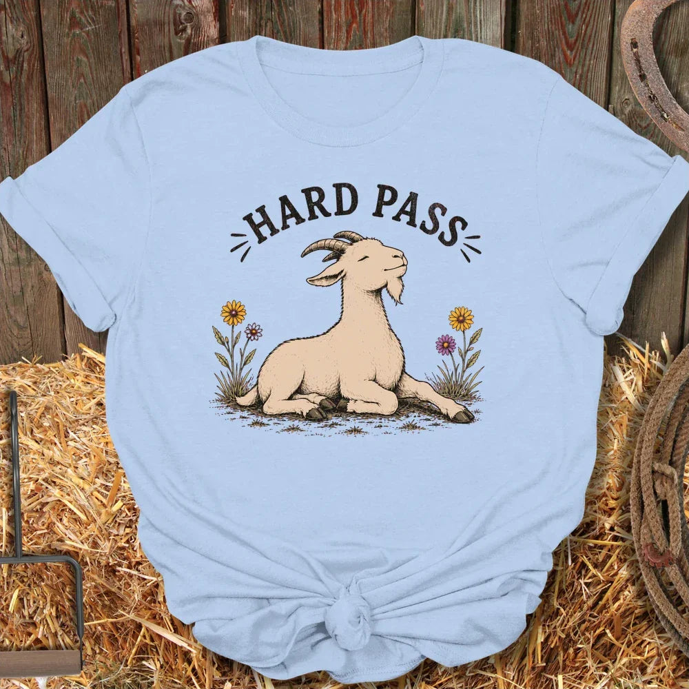 Printify T-Shirt Light Blue / S Hard Pass Tee