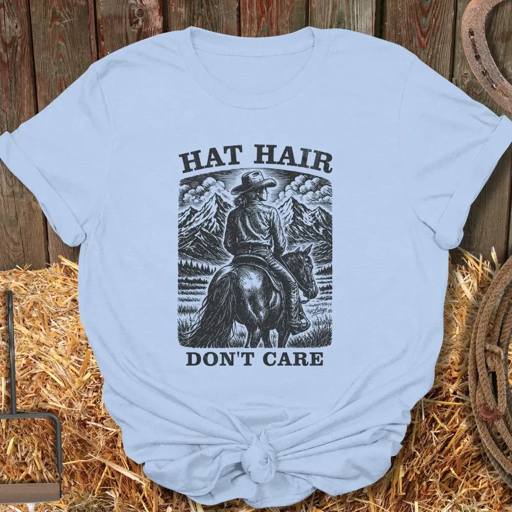 Printify T-Shirt Light Blue / S Hat Hair Tee