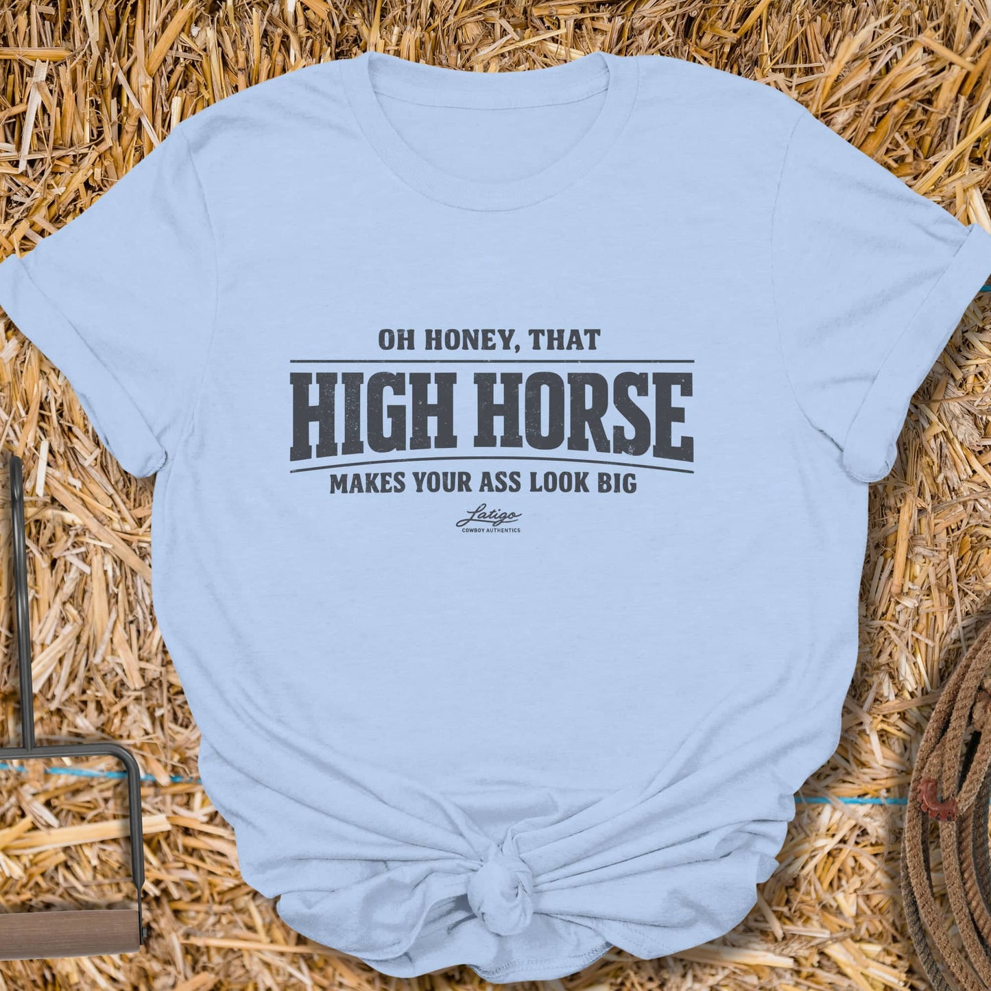 Printify T-Shirt Light Blue / S High Horse Tee