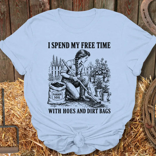 Printify T-Shirt Light Blue / S Hoes and Dirtbags Tee