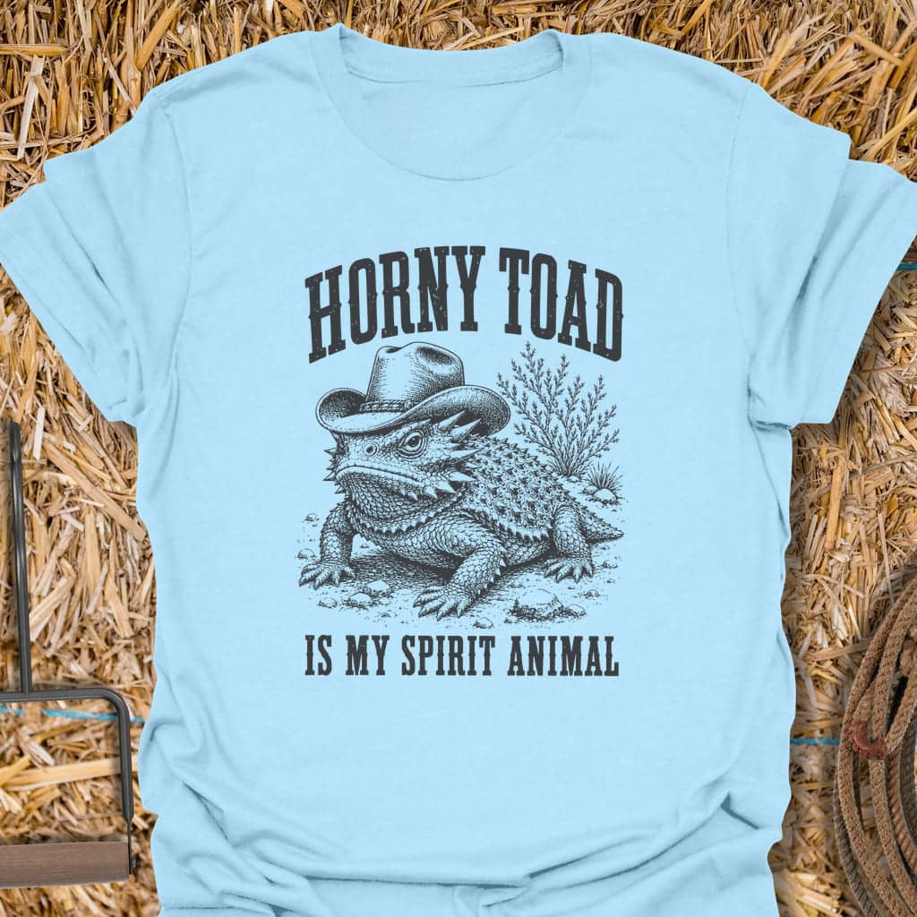 Printify T-Shirt Light Blue / S Horny Toad Tee
