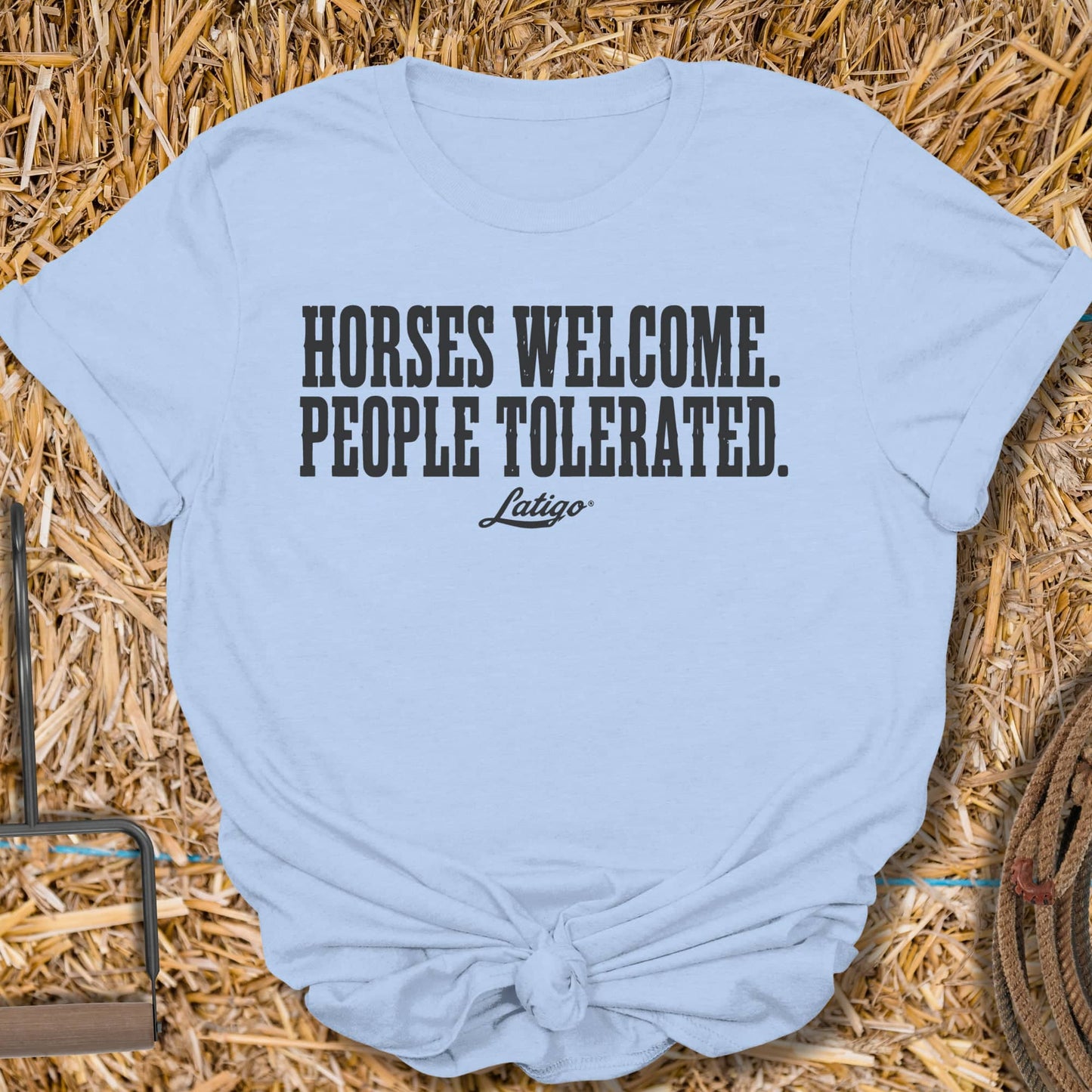 Printify T-Shirt Light Blue / S Horses Welcomed Tee