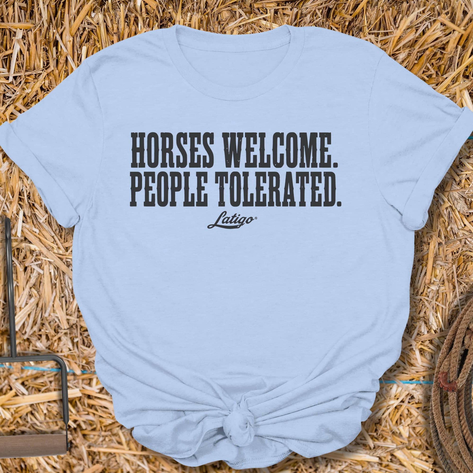 Printify T-Shirt Light Blue / S Horses Welcomed Tee