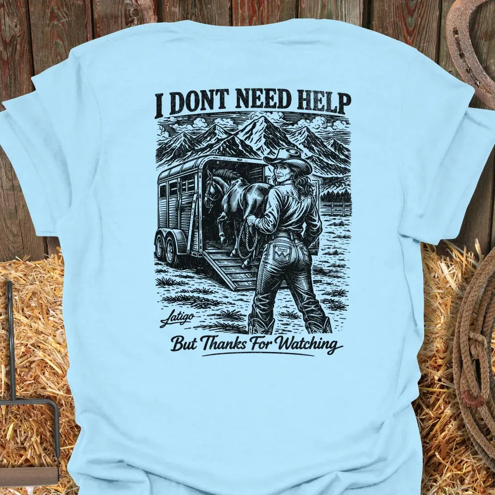 Printify T-Shirt Light Blue / S I Don't Need Help Tee