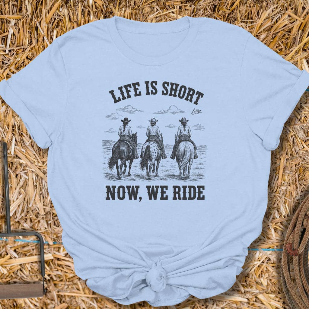Printify T-Shirt Light Blue / S Life Is Short Tee