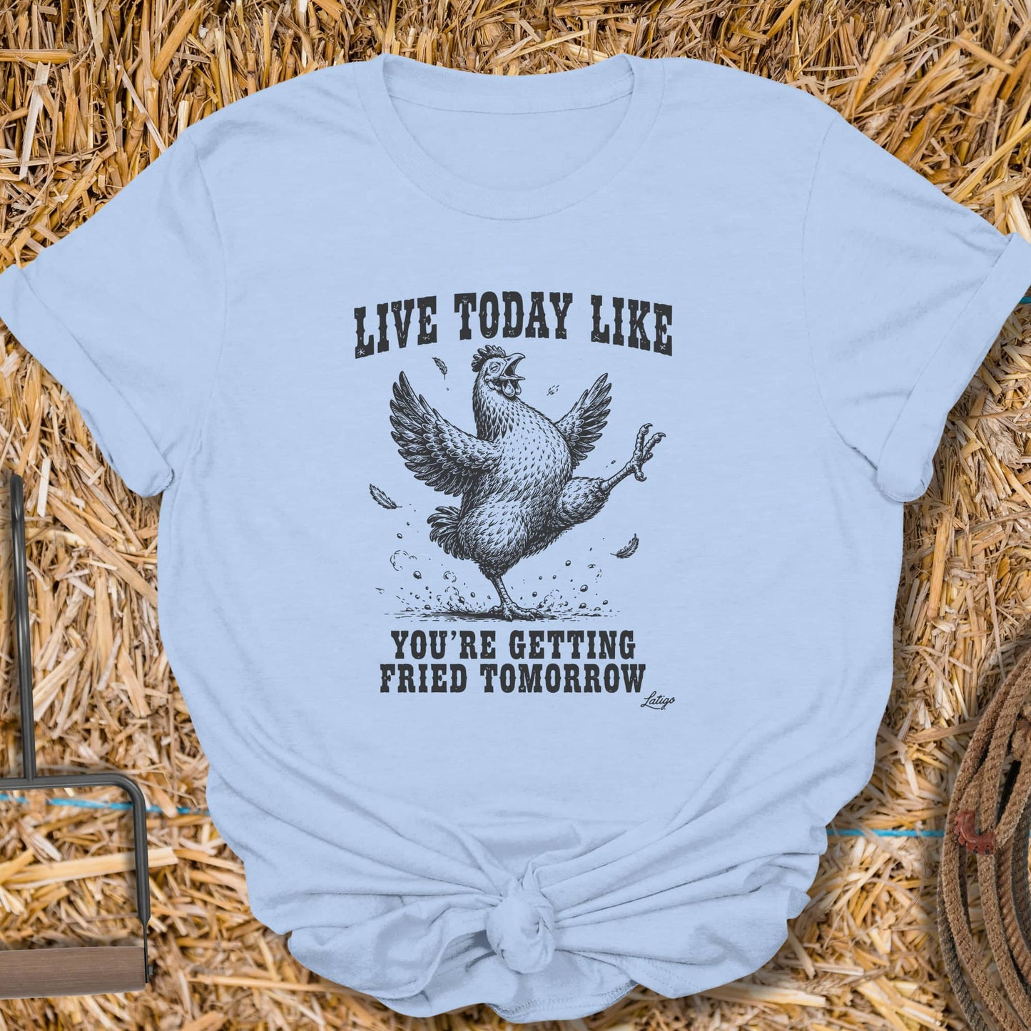 Printify T-Shirt Light Blue / S Live Today Tee
