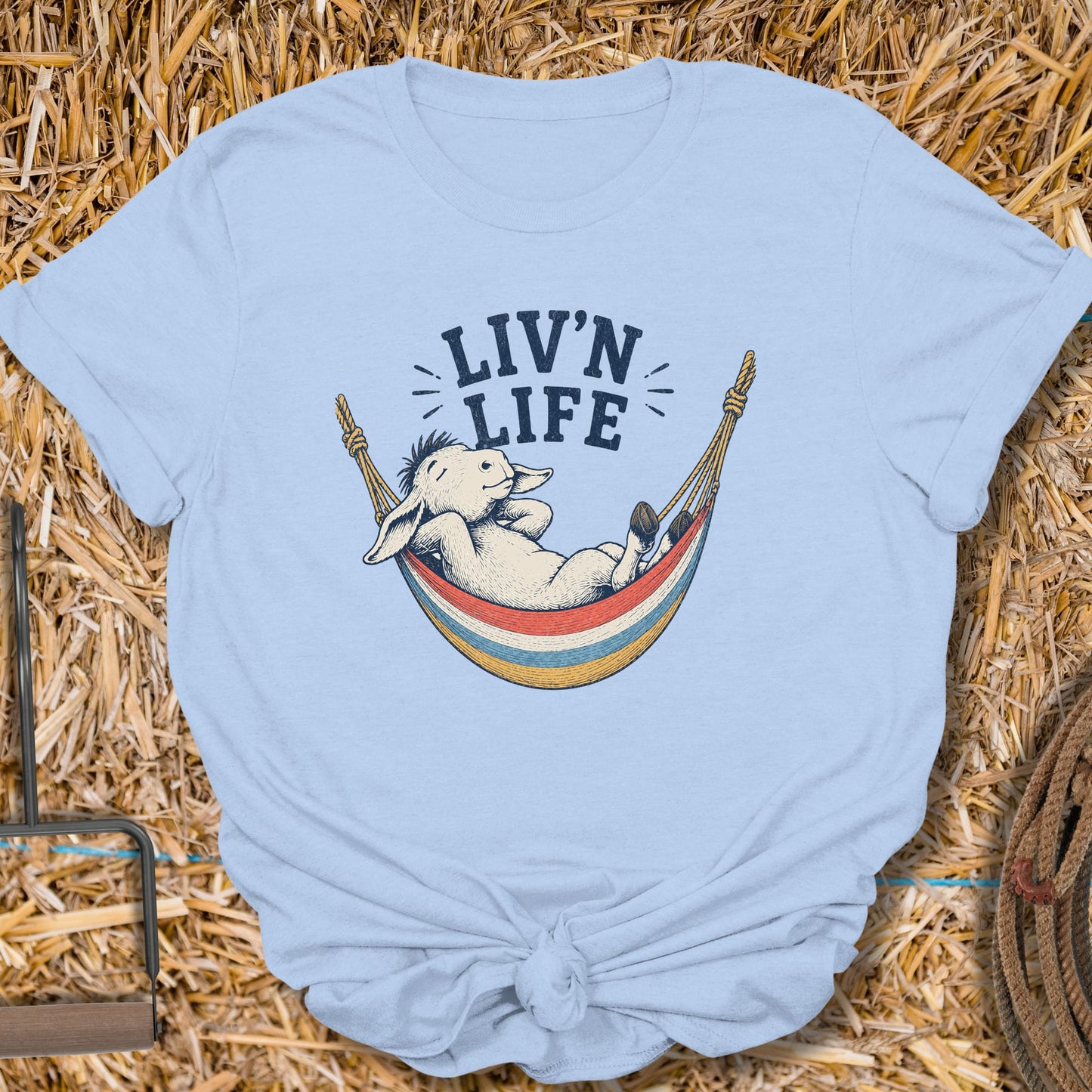 Printify T-Shirt Light Blue / S Livn Life Tee