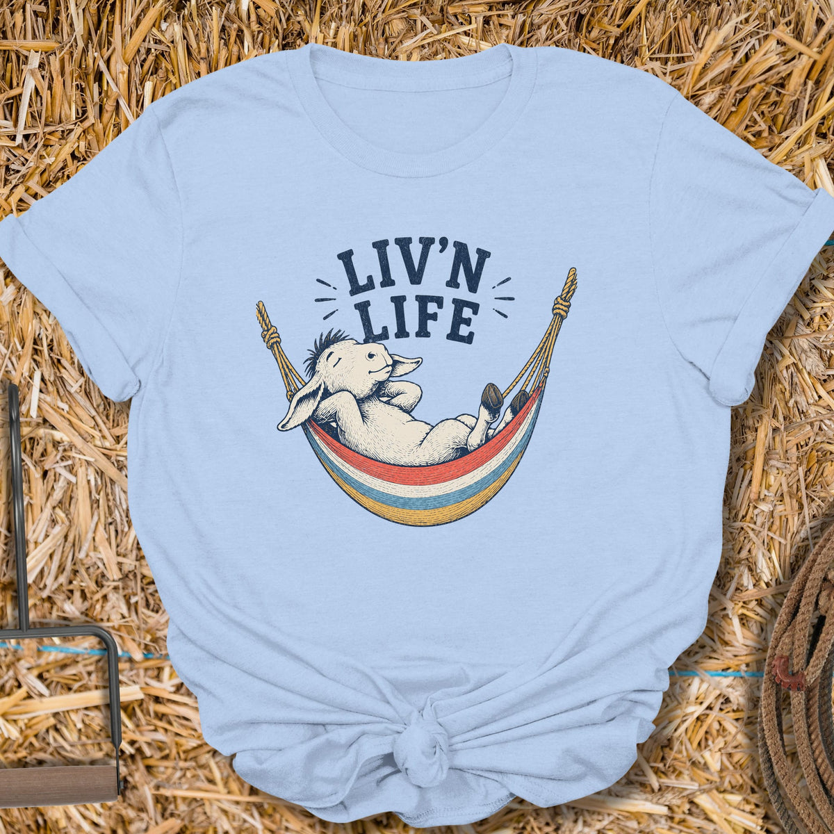 Printify T-Shirt Light Blue / S Livn Life Tee