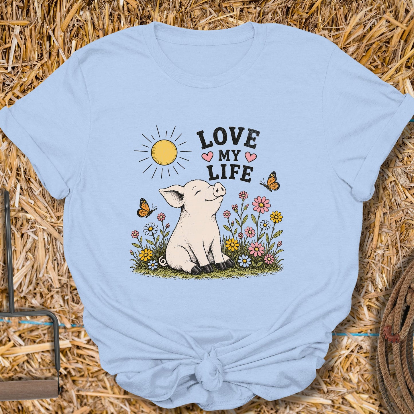 Printify T-Shirt Light Blue / S Love My Life Tee