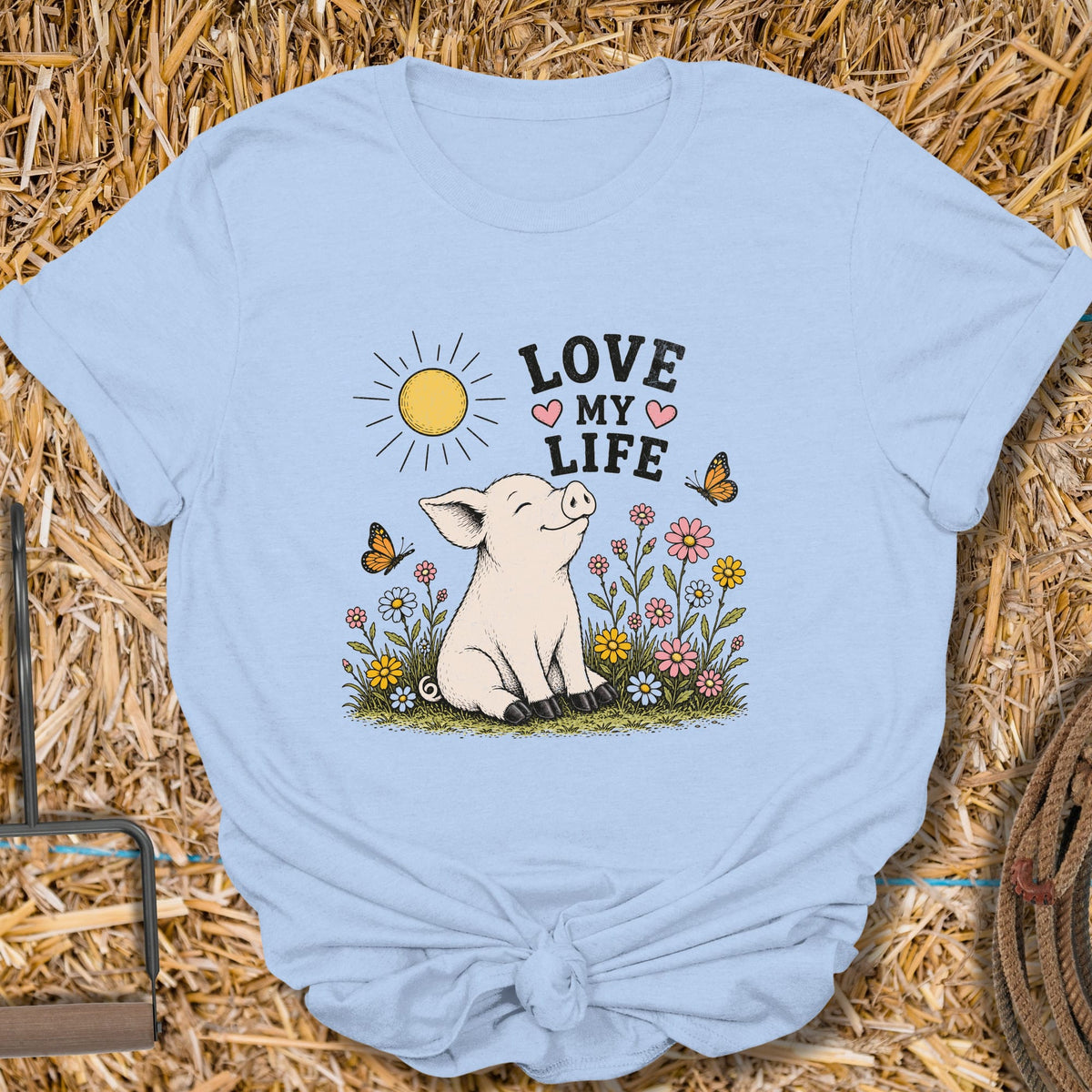 Printify T-Shirt Light Blue / S Love My Life Tee