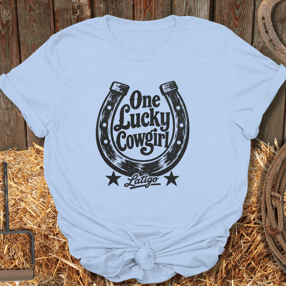 Printify T-Shirt Light Blue / S Lucky Cowgirl Tee