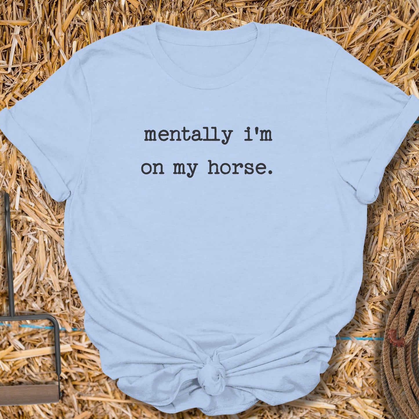 Printify T-Shirt Light Blue / S Mentally Tee