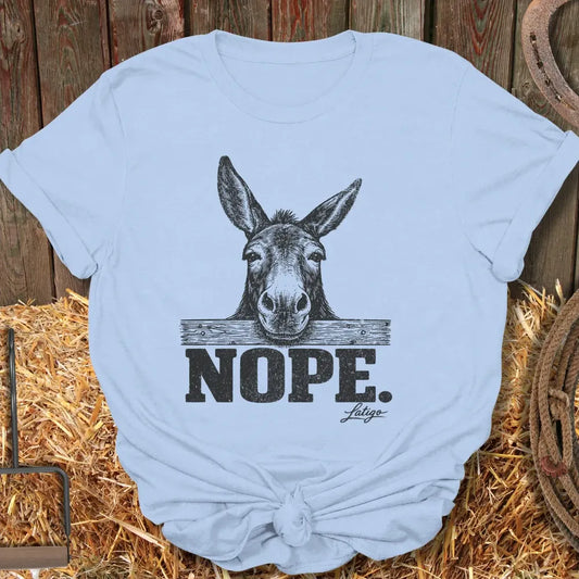 Printify T-Shirt Light Blue / S Nope Tee