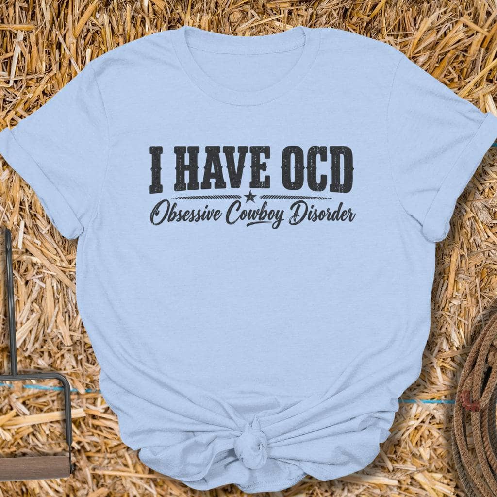 Printify T-Shirt Light Blue / S Obsessive Cowboy Tee