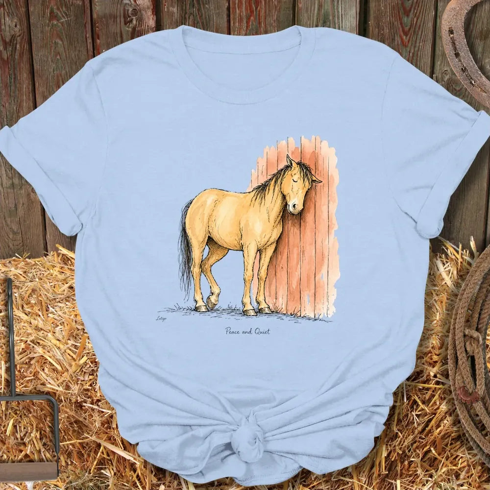 Printify T-Shirt Light Blue / S Peace And Quiet Tee