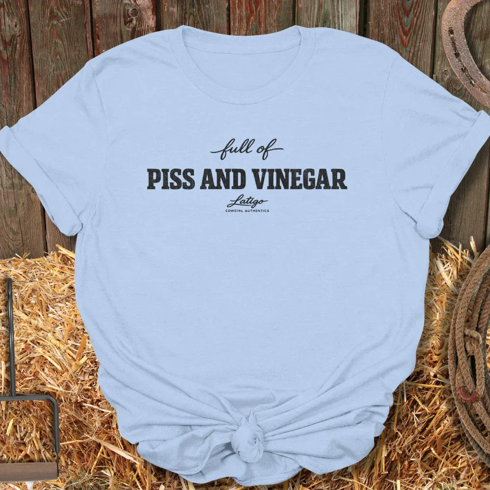 Printify T-Shirt Light Blue / S Piss Vinegar Tee
