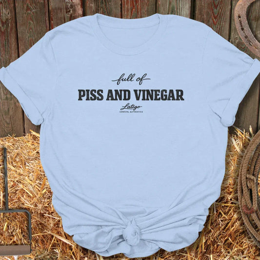 Printify T-Shirt Light Blue / S Piss Vinegar Tee