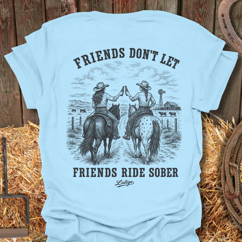Printify T-Shirt Light Blue / S Ride Sober Tee
